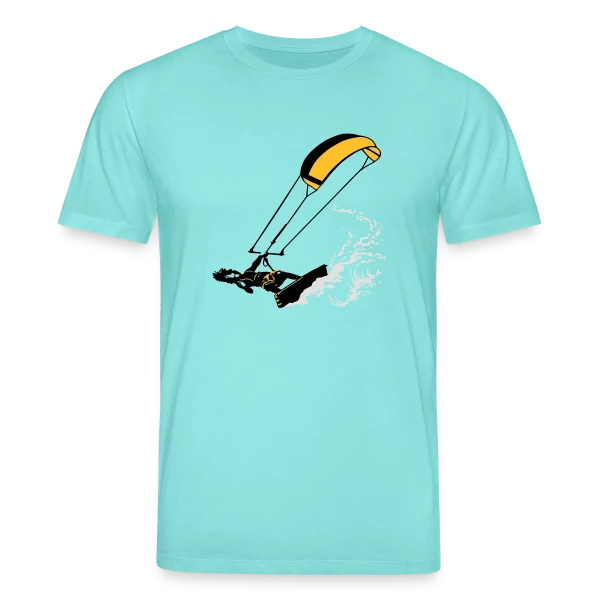 Maquette de T-shirt bio CREATOR Stanley/Stella Unisexe « Kitesurf : Vague et Flexibilité » à personnaliser