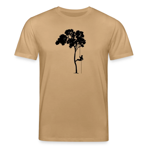 Maquette de T-shirt bio CREATOR Stanley/Stella Unisexe « Passion Grimpeur d'Arbre & Abseil » à personnaliser
