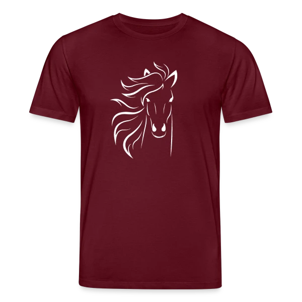 Maquette de T-shirt bio CREATOR Stanley/Stella Unisexe « Silhouette Cheval Élégante » à personnaliser