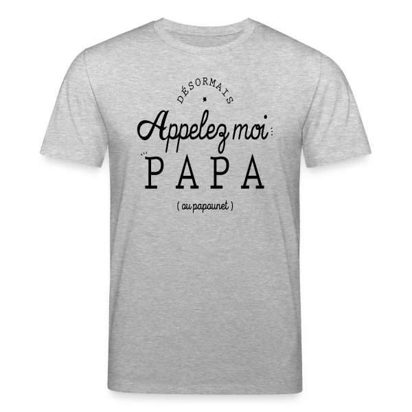 Maquette de T-shirt bio CREATOR Stanley/Stella Unisexe « 'Moi, c'est Papa Maintenant !' - Annonce Naissance » à personnaliser
