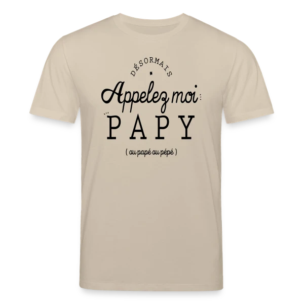 Maquette de T-shirt bio CREATOR Stanley/Stella Unisexe « Désormais Papy » à personnaliser