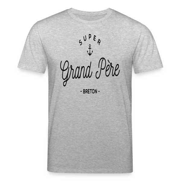 Maquette de T-shirt bio CREATOR Stanley/Stella Unisexe « 'Super Grand-Père Breton' - Fierté Familiale et Régionale » à personnaliser