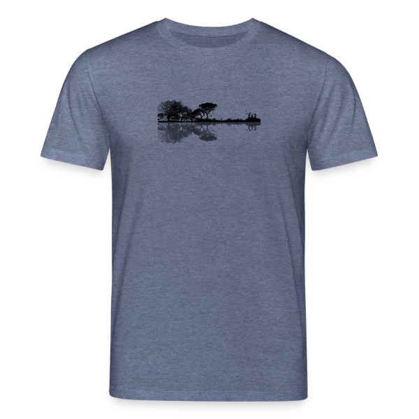 Maquette de T-shirt bio CREATOR Stanley/Stella Unisexe « Guitare Électrique & Paysage Enchanté » à personnaliser