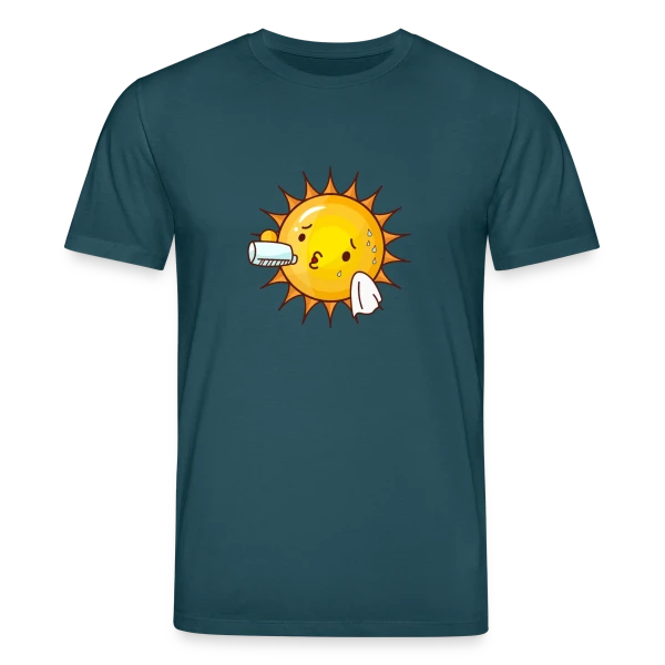 Maquette de T-shirt bio CREATOR Stanley/Stella Unisexe « Soleil en Sueur - Humour Estival » à personnaliser