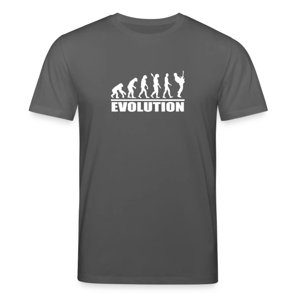Maquette de T-shirt bio CREATOR Stanley/Stella Unisexe « Guitare Évolution : La Vraie Histoire de l'Humanité » à personnaliser