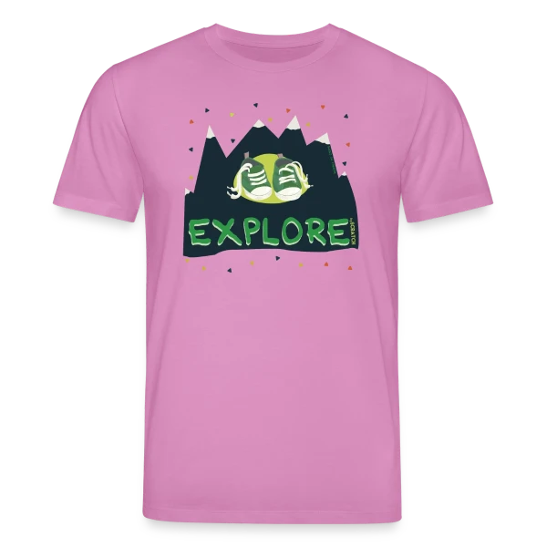 Maquette de T-shirt bio CREATOR Stanley/Stella Unisexe « Randonnée Montagne Baskets » à personnaliser