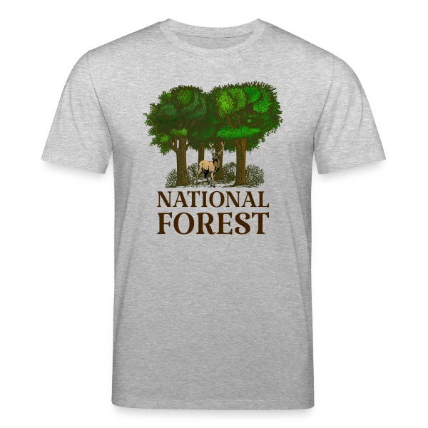 Maquette de T-shirt bio CREATOR Stanley/Stella Unisexe « Emblème Forêt Nationale » à personnaliser