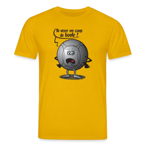 Maquette de T-shirt bio CREATOR Stanley/Stella Unisexe « Le Coup de Boule Gagnant à la Pétanque » à personnaliser