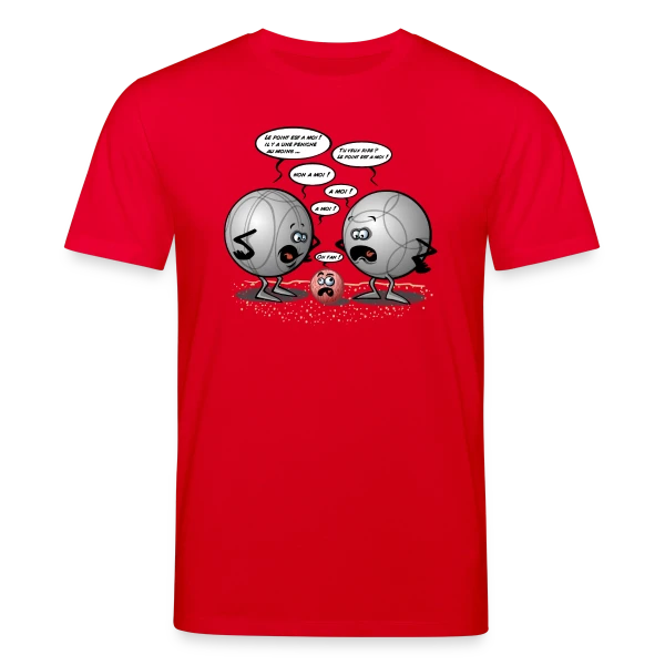 Maquette de T-shirt bio CREATOR Stanley/Stella Unisexe « Discorde Pétanque : Le Choc des Titans (et des boules) » à personnaliser