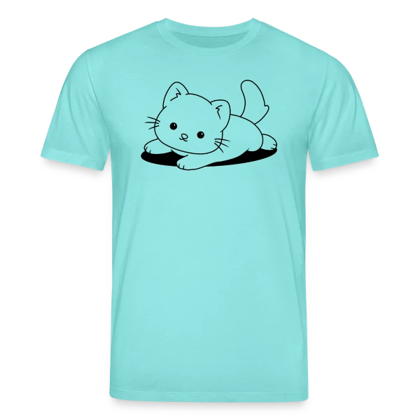 Maquette de T-shirt bio CREATOR Stanley/Stella Unisexe « Chaton Mignon Joueur » à personnaliser