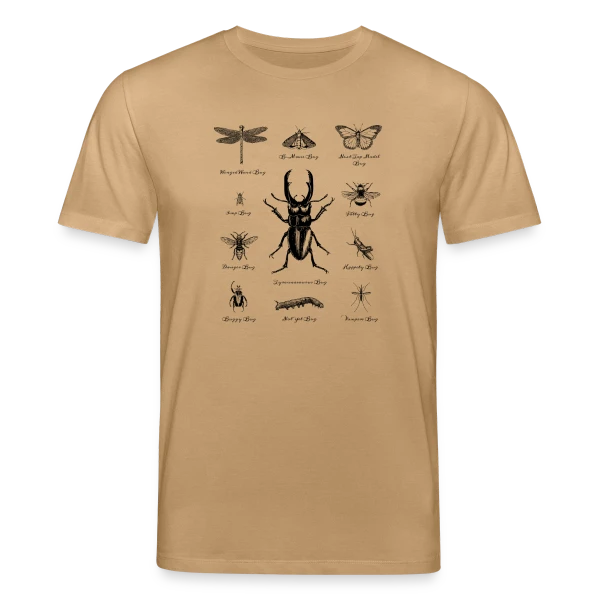 Maquette de T-shirt bio CREATOR Stanley/Stella Unisexe « Bestiaire Insectes Humour Vintage » à personnaliser