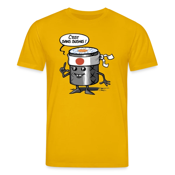 Maquette de T-shirt bio CREATOR Stanley/Stella Unisexe « Sans Sushis : Zénitude et Sérénité Garantie » à personnaliser