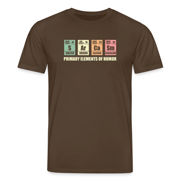 Maquette de T-shirt bio CREATOR Stanley/Stella Unisexe « Éléments Chimiques du Sarcasme » à personnaliser