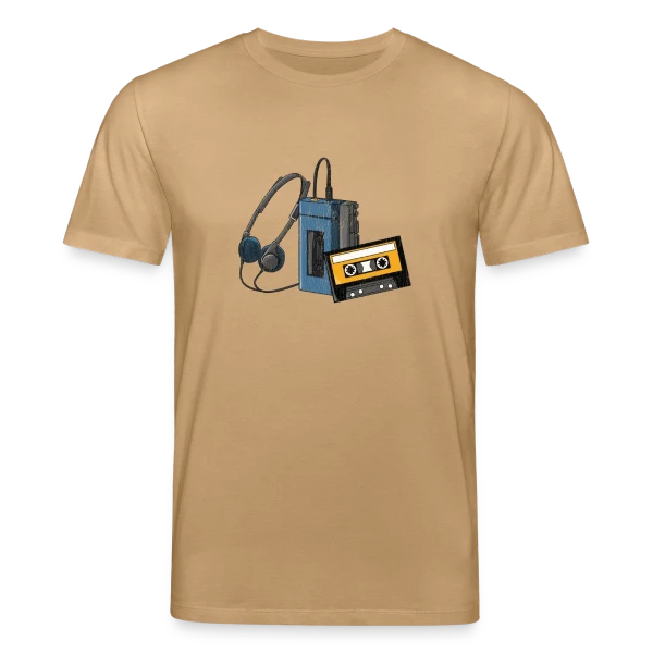 Maquette de T-shirt bio CREATOR Stanley/Stella Unisexe « Walkman Rétro Cassette » à personnaliser