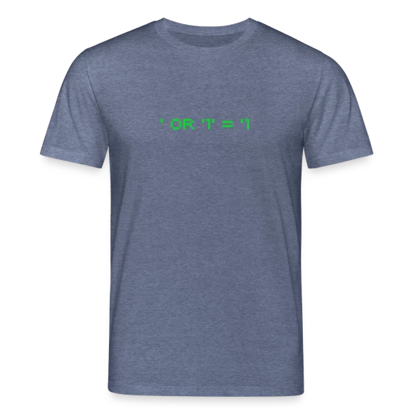 Maquette de T-shirt bio CREATOR Stanley/Stella Unisexe « Hacker Pentest SQL Injection - Cybersécurité » à personnaliser