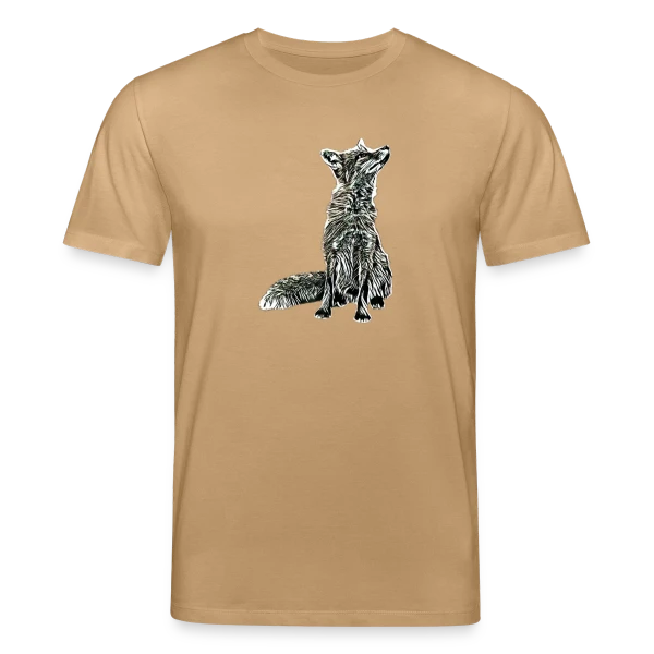 Maquette de T-shirt bio CREATOR Stanley/Stella Unisexe « Renard Réaliste Élégant » à personnaliser