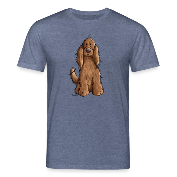 Maquette de T-shirt bio CREATOR Stanley/Stella Unisexe « Cocker Spaniel en Position Assise - Dressage Chien » à personnaliser