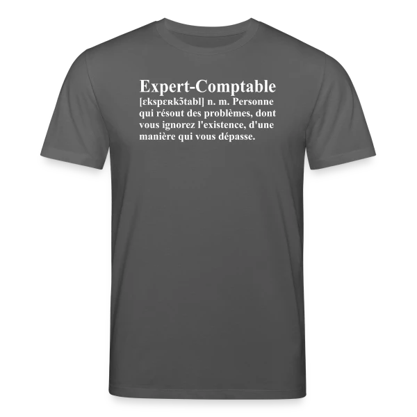 Maquette de T-shirt bio CREATOR Stanley/Stella Unisexe « Définition de l'Expert-Comptable | T-Shirt Humour Métier » à personnaliser