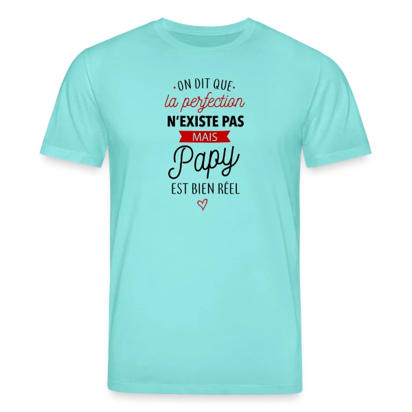 Maquette de T-shirt bio CREATOR Stanley/Stella Unisexe « Papy Parfait : La Perfection Faite Homme » à personnaliser