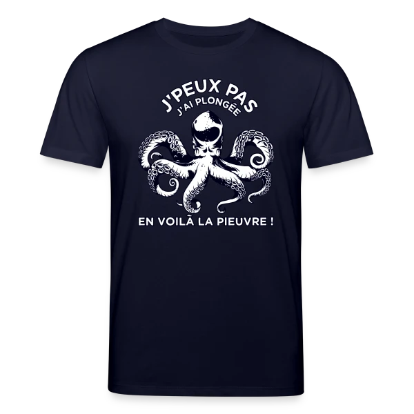 Maquette de T-shirt bio CREATOR Stanley/Stella Unisexe « J'peux pas J'ai Plongée ! | T-Shirt Passion Sous-Marine » à personnaliser
