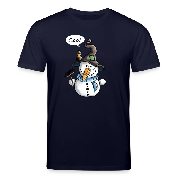 Maquette de T-shirt bio CREATOR Stanley/Stella Unisexe « Bonhomme de Neige Rigolo - Hiver Enchanté » à personnaliser