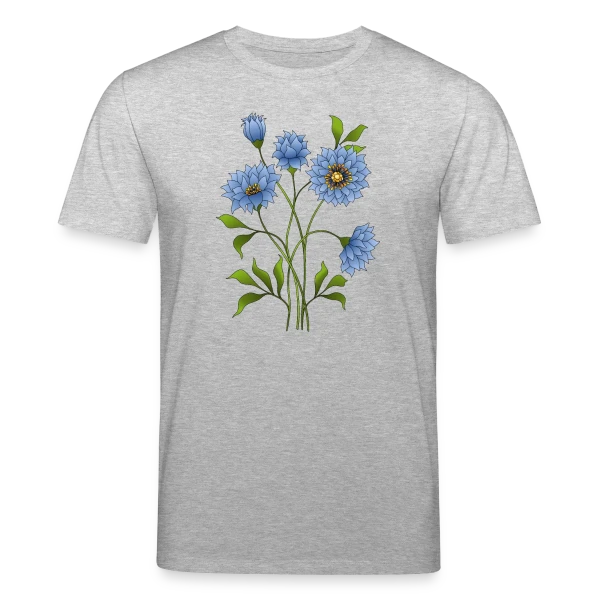 Maquette de T-shirt bio CREATOR Stanley/Stella Unisexe « Éclat Floral Bleu » à personnaliser