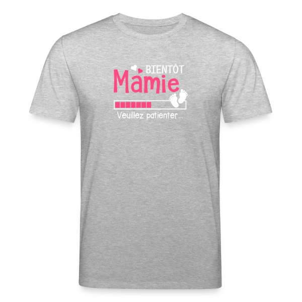 Maquette de T-shirt bio CREATOR Stanley/Stella Unisexe « Bientôt Mamie : Future Grand-Mère en Attente » à personnaliser