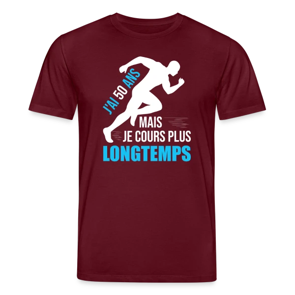 Maquette de T-shirt bio CREATOR Stanley/Stella Unisexe « Coureur 50 Ans - Running Papa Papi Toujours en Forme » à personnaliser