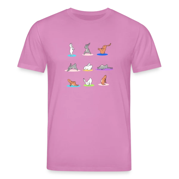 Maquette de T-shirt bio CREATOR Stanley/Stella Unisexe « Lapin Yoga: Joyeuses Pâques Zen » à personnaliser