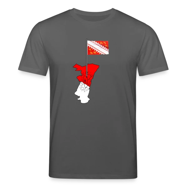 Maquette de T-shirt bio CREATOR Stanley/Stella Unisexe « Drapeau Alsace Emblème Régional » à personnaliser