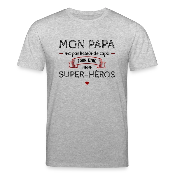 Maquette de T-shirt bio CREATOR Stanley/Stella Unisexe « Mon Papa, Mon Super-Héros Sans Cape » à personnaliser