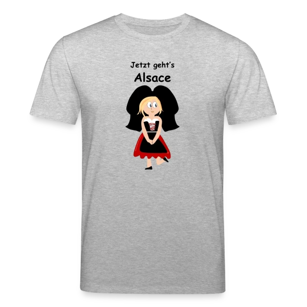 Maquette de T-shirt bio CREATOR Stanley/Stella Unisexe « Alsacienne Traditionnelle Joyeuse » à personnaliser
