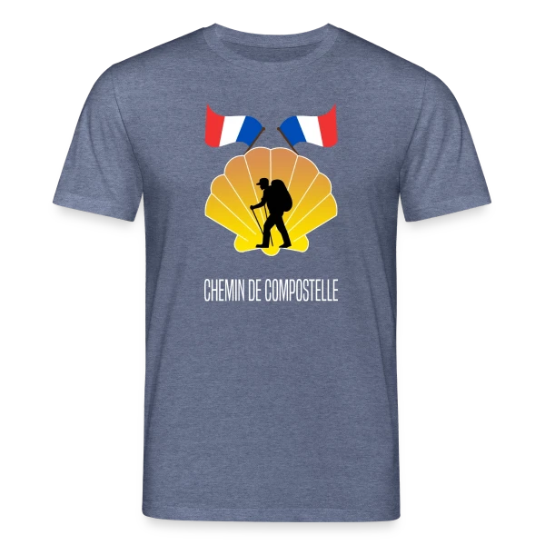 Maquette de T-shirt bio CREATOR Stanley/Stella Unisexe « Chemin de Compostelle: La Randonnée Spirituelle du Pèlerin » à personnaliser
