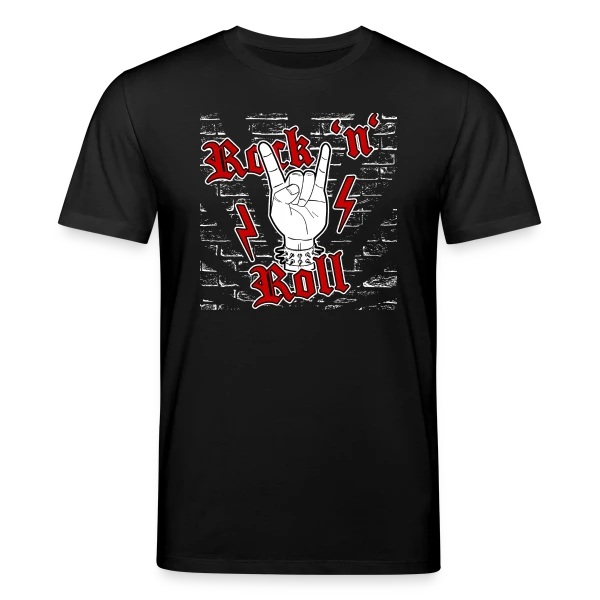 Maquette de T-shirt bio CREATOR Stanley/Stella Unisexe « Authentique Rock 'n' Roll » à personnaliser