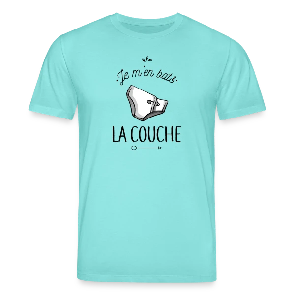 Maquette de T-shirt bio CREATOR Stanley/Stella Unisexe « Je m'en Bats la Couche : Humour & Décontraction » à personnaliser