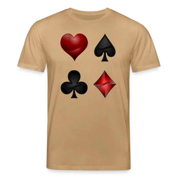 Maquette de T-shirt bio CREATOR Stanley/Stella Unisexe « Symboles de Poker Élégants » à personnaliser