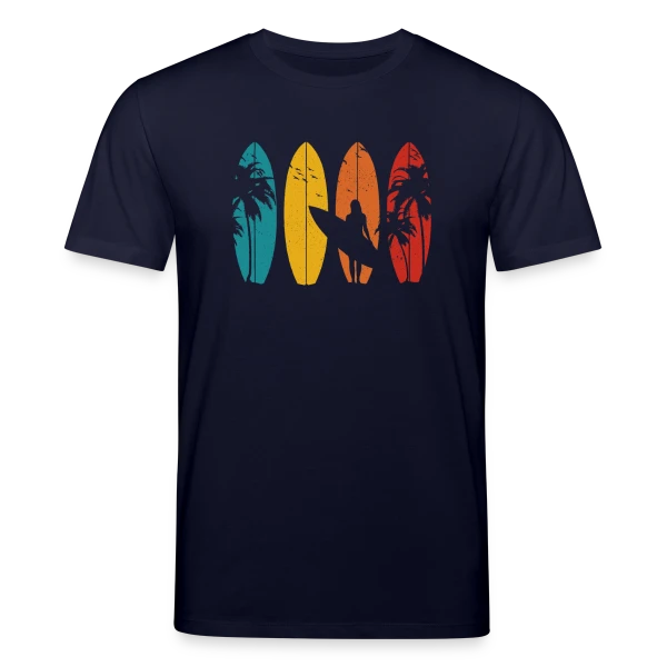 Maquette de T-shirt bio CREATOR Stanley/Stella Unisexe « Surfeur Vintage | Cadeau Rétro » à personnaliser