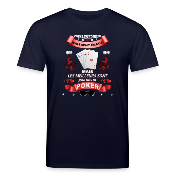 Maquette de T-shirt bio CREATOR Stanley/Stella Unisexe « Le Meilleur Joueur de Poker » à personnaliser