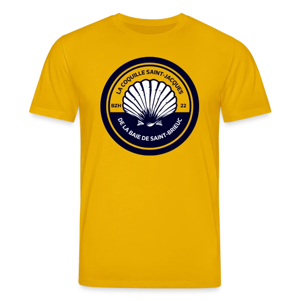 Maquette de T-shirt bio CREATOR Stanley/Stella Unisexe « Coquille Saint-Jacques Baie de Saint-Brieuc » à personnaliser