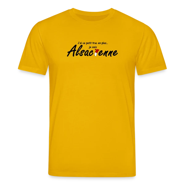 Maquette de T-shirt bio CREATOR Stanley/Stella Unisexe « Je suis Alsacienne Humour » à personnaliser
