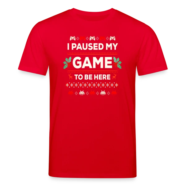 Maquette de T-shirt bio CREATOR Stanley/Stella Unisexe « Joyeux Noël au Gamer : T-shirt Cadeau Idéal PC Zocker » à personnaliser