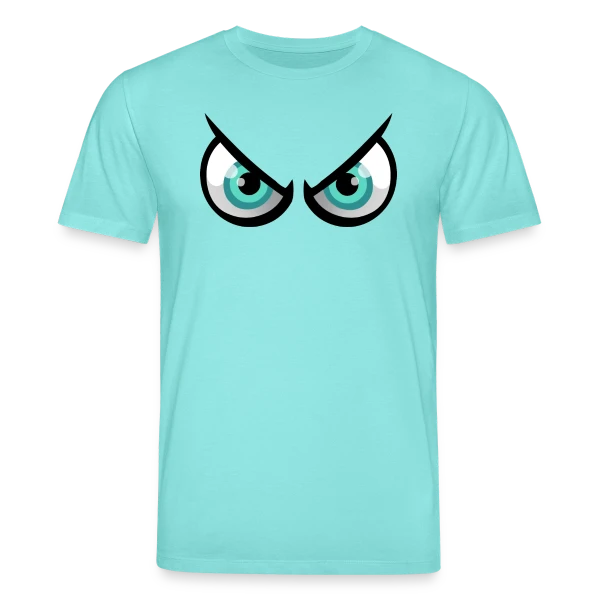 Maquette de T-shirt bio CREATOR Stanley/Stella Unisexe « Yeux Cartoon Enervés : En Mode Pas Content » à personnaliser