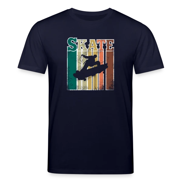 Maquette de T-shirt bio CREATOR Stanley/Stella Unisexe « Skate Esprit Rétro Vintage » à personnaliser