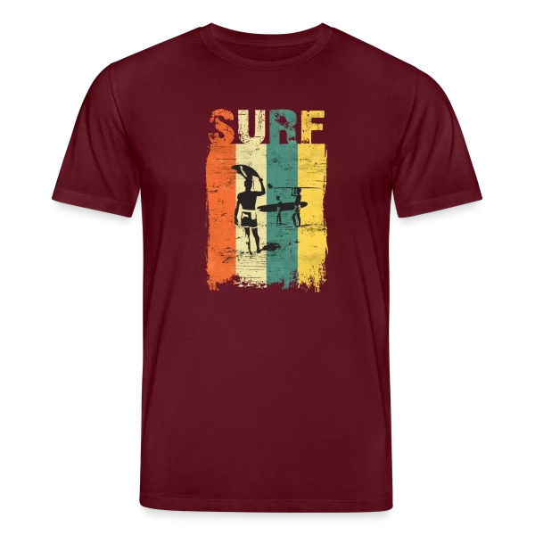 Maquette de T-shirt bio CREATOR Stanley/Stella Unisexe « Surfing Vintage | Passion Vagues » à personnaliser
