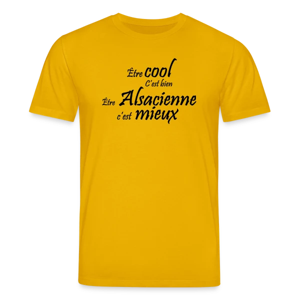 Maquette de T-shirt bio CREATOR Stanley/Stella Unisexe « Fière d'être Alsacienne » à personnaliser