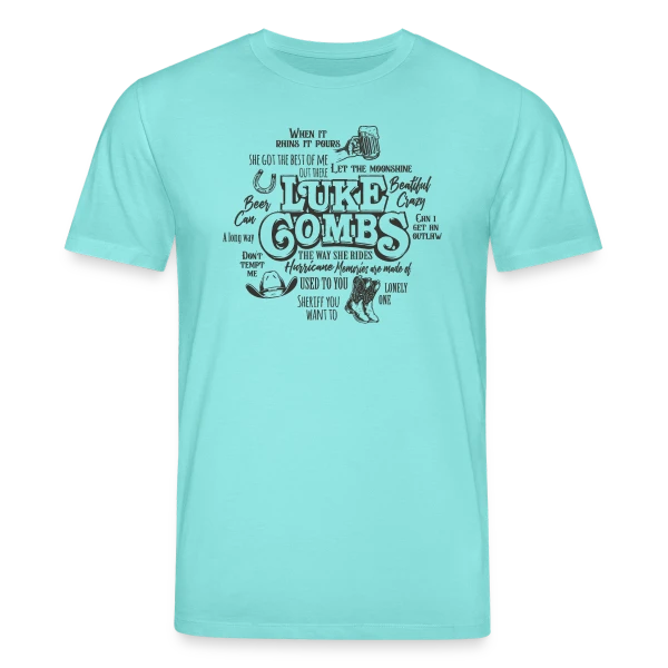 Maquette de T-shirt bio CREATOR Stanley/Stella Unisexe « Luke Combs Chansons Country » à personnaliser