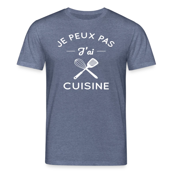 Maquette de T-shirt bio CREATOR Stanley/Stella Unisexe « Humour : Je Peux Pas, J'ai Cuisine ! » à personnaliser