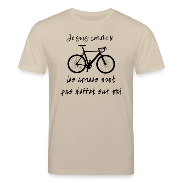 Maquette de T-shirt bio CREATOR Stanley/Stella Unisexe « Comme le Vélo, Les Années N'ont Pas d'Effet » à personnaliser