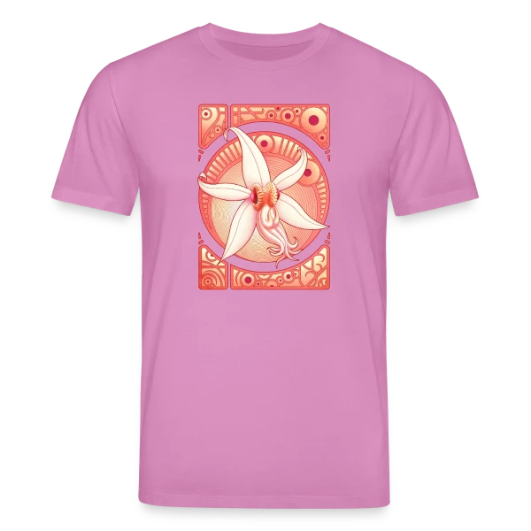 Maquette de T-shirt bio CREATOR Stanley/Stella Unisexe « Orchidée : Élégance Florale Délicate » à personnaliser