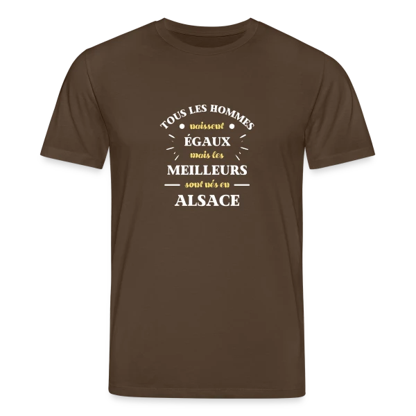 Maquette de T-shirt bio CREATOR Stanley/Stella Unisexe « Hommes Égaux Alsace » à personnaliser